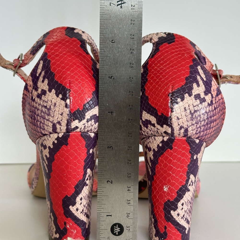 Madden Girl Red and Purple Ankle-Strap Heels - Picture 5 of 5